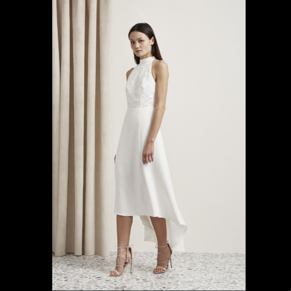 Keepsake White Lace High Low Dress
